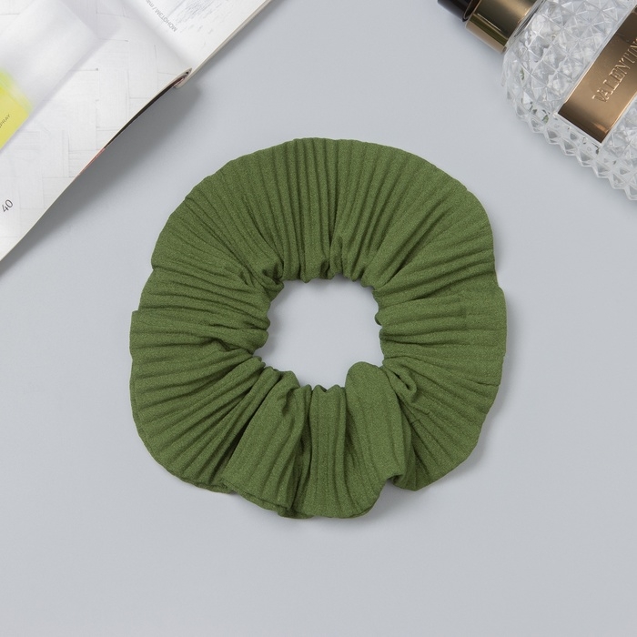 Резинка для волос Резинка для волос "Орбита" жатка классика, 12 см, зелёный