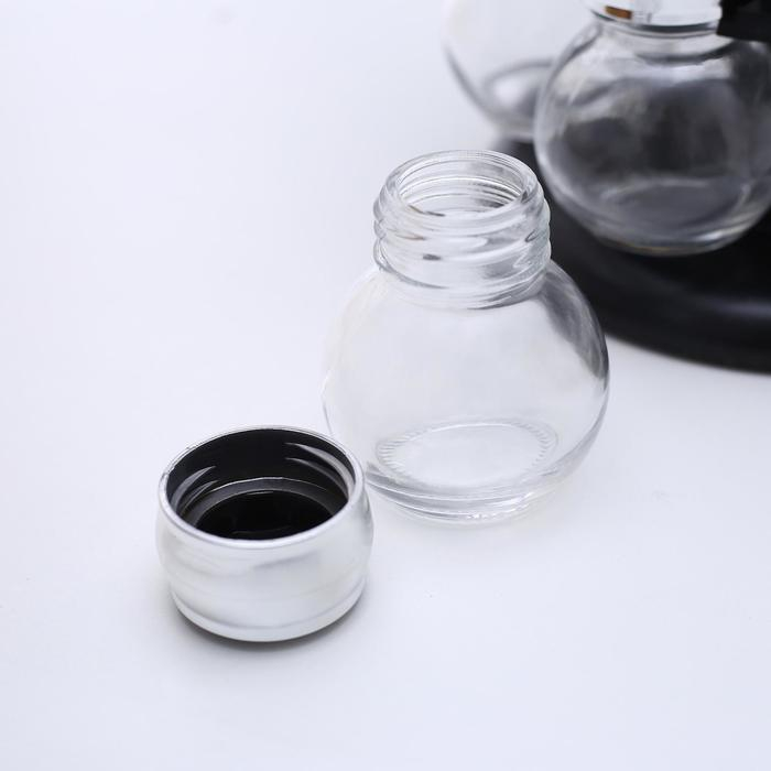 Набор для специй из стекла на подставке &laquo;Бабл&raquo;, 18&times;18&times;22 см, 12 шт