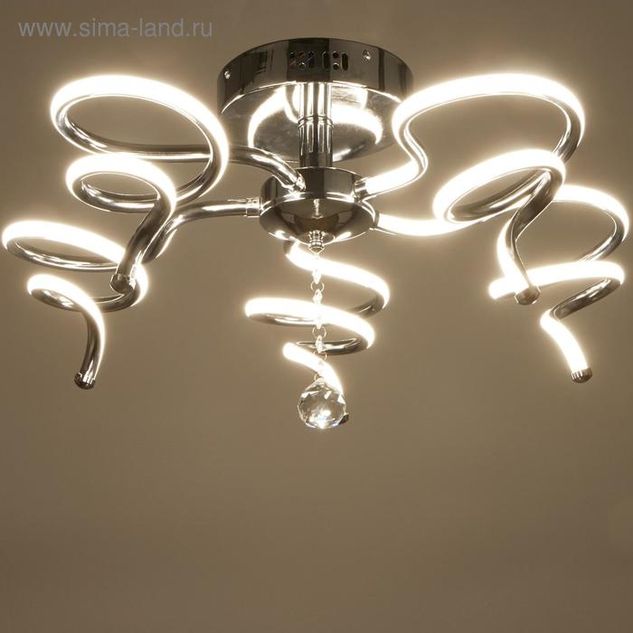 Люстра с ПДУ "Сания" 5xLED 100Вт 3000-6000К диммер, хром 57х57х24 см BayerLux