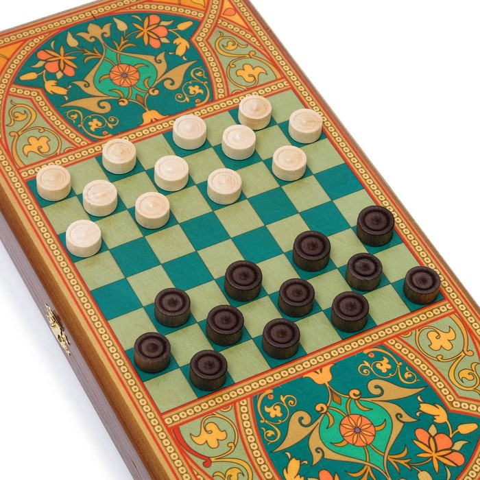Нарды деревянные большие, настольная игра Нарды деревянные большие, настольная игра "Персидские", 40 х 40 см, с шашками
