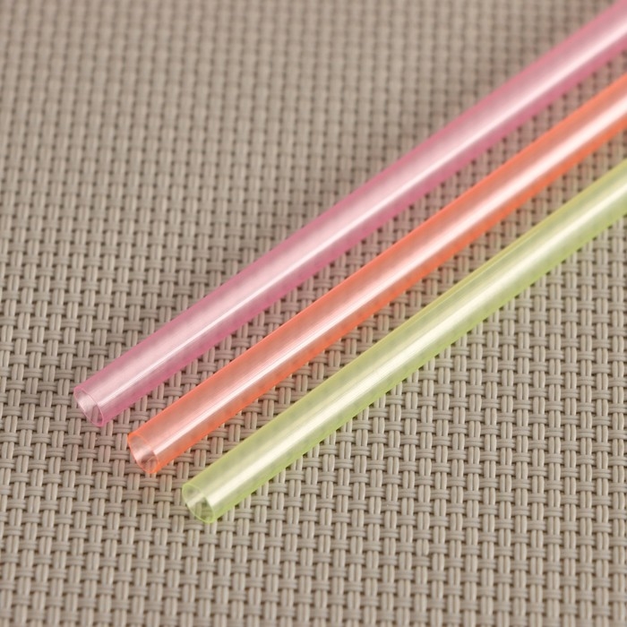 Трубочки одноразовые для напитков, 21 см, d=5 мм, 100 шт, с гофрой, цвет микс