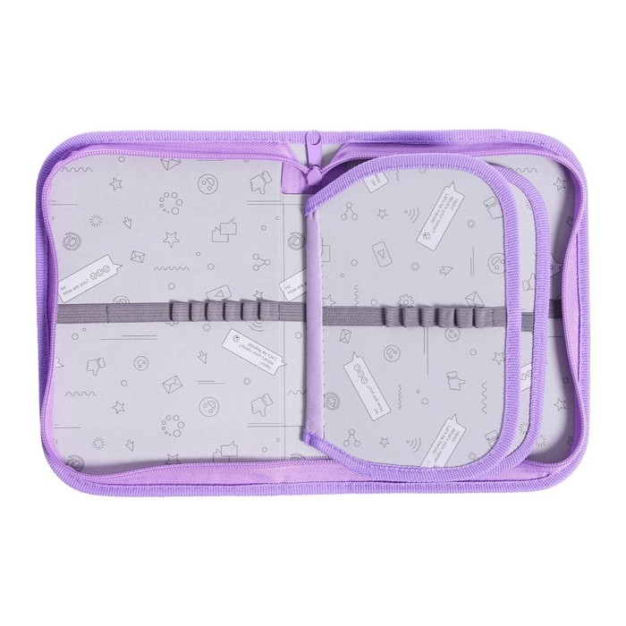 Пенал 3 секции, вкладка внутри, 140 х 210 х 40 мм, тканевый, Calligrata TOP Block Пенал 3 секции, вкладка внутри, 140 х 210 х 40 мм, тканевый, Calligrata TOP Block "Аниме"