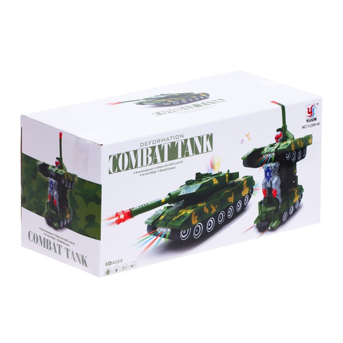 Робот «Танк», трансформируется, световые и звуковые эффекты, работает от батареек Робот «Танк», трансформируется, световые и звуковые эффекты, работает от батареек