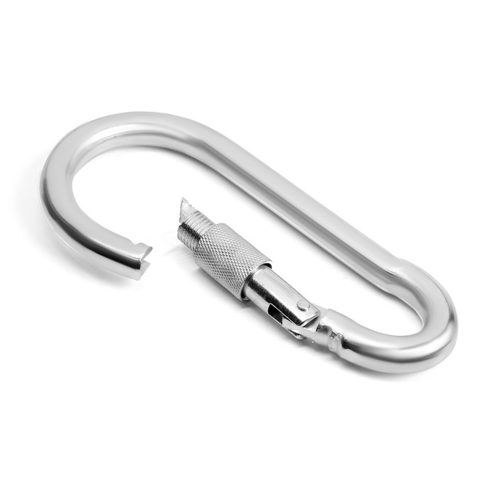 Карабин монтажный с фиксатором ТУНДРА krep, DIN5299D, 13х160 мм, оцинкованный, 1шт Карабин монтажный с фиксатором ТУНДРА krep, DIN5299D, 13х160 мм, оцинкованный, 1шт