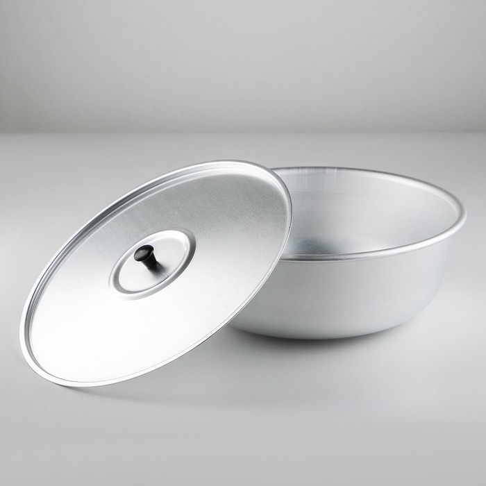 Миска-тазик алюминиевая SCOVO, 7 л, d=36 см, с крышкой Миска-тазик алюминиевая SCOVO, 7 л, d=36 см, с крышкой