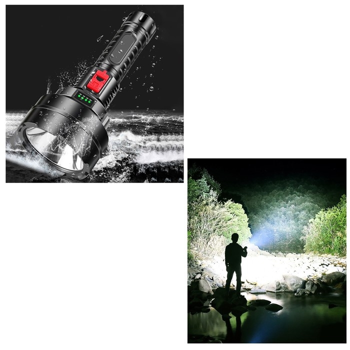 Фонарь ручной аккумуляторный, 5 Вт, 1200 мАч, АКБ 18650, 19 х 8.2 см, USB Фонарь ручной аккумуляторный, 5 Вт, 1200 мАч, АКБ 18650, 19 х 8.2 см, USB