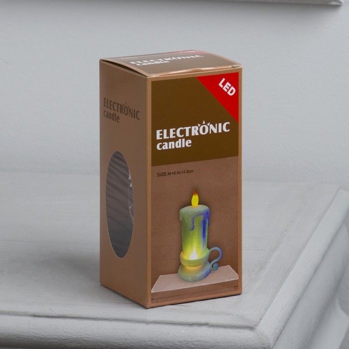 Светодиодная фигура «Свеча золотая» 6 × 15 × 6 см, пластик, батарейки AG13х3 (нет в комплекте), свечение тёплое белое Светодиодная фигура «Свеча золотая» 6 × 15 × 6 см, пластик, батарейки AG13х3 (нет в комплекте), свечение тёплое белое