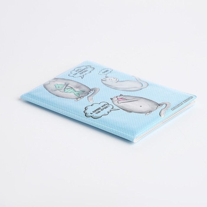 Обложка для паспорта, цвет голубой Обложка для паспорта, цвет голубой