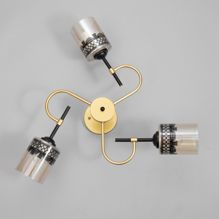 Люстра Люстра "Марси" 3хЕ27 40Вт черно-золотой 50х50х27 см BayerLux