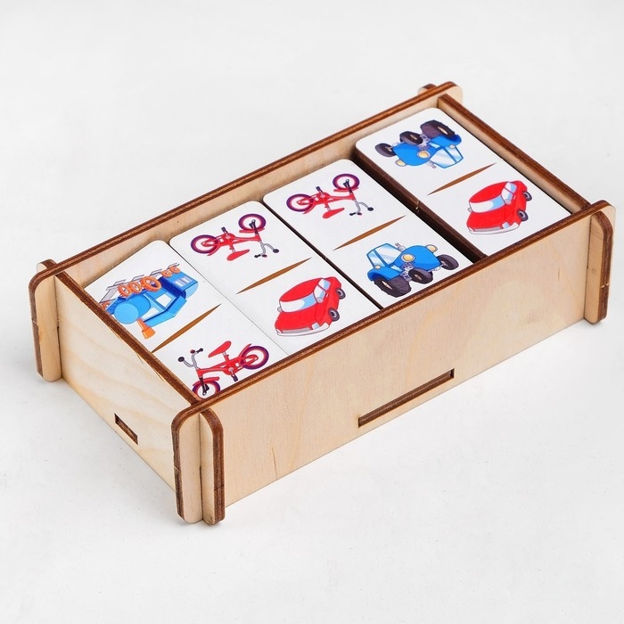 Домино &laquo;Транспорт&raquo;, 28 элементов, размер плашки: 3х6х0.4 см