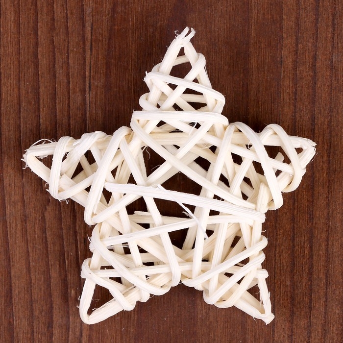 Декор для творчества из лозы «Звезда» набор 3 шт., размер 1 шт. — 6,5 см, цвет натуральный Декор для творчества из лозы «Звезда» набор 3 шт., размер 1 шт. — 6,5 см, цвет натуральный