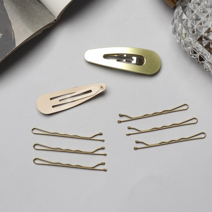 Невидимка для волос «Адель» (набор 10 шт) 5 см, золото Невидимка для волос «Адель» (набор 10 шт) 5 см, золото