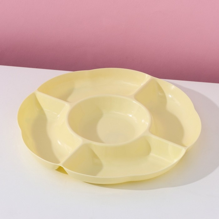 Менажница круглая Доляна «Радуга», 5 секций, 24×2 см, цвет МИКС Менажница круглая Доляна «Радуга», 5 секций, 24×2 см, цвет МИКС