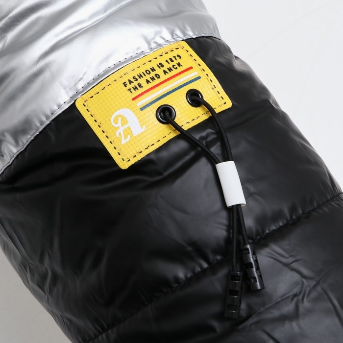 Куртка для собак  Куртка для собак "Космонавт", размер 16, чёрно-серебряная (ДС 40, ОШ 34, ОГ 48 см)