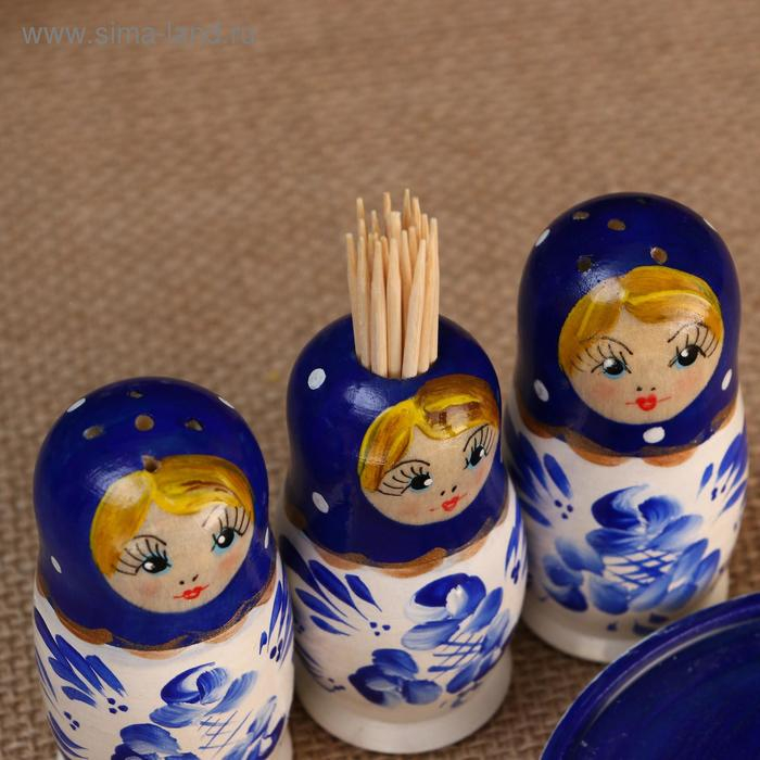 Набор для специй  Набор для специй "Гжель", 15 мл., ручная роспись