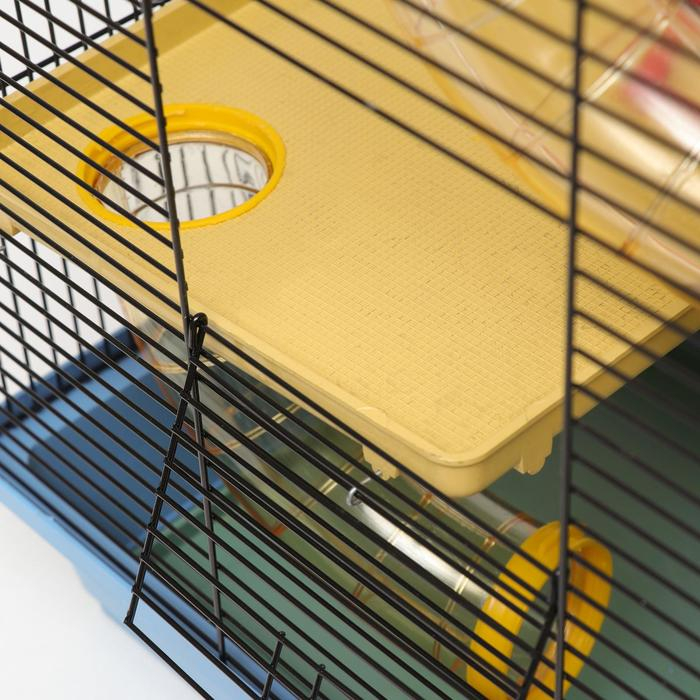 Клетка для грызунов трехярусная с лабиринтом и колесом, 39 x 29 х 64 см, микс цветов Клетка для грызунов трехярусная с лабиринтом и колесом, 39 x 29 х 64 см, микс цветов