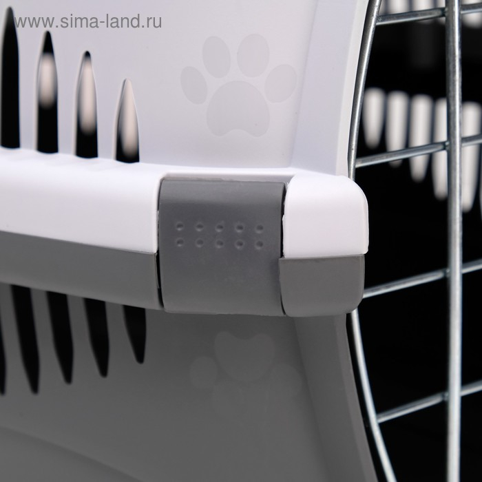 Переноска для животных до 12 кг  Переноска для животных до 12 кг "Пижон" 49х33х32см, металлическая дверь, серая