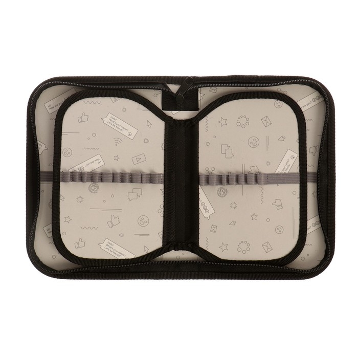 Пенал 3 секции, вкладка внутри, 140 х 210 х 40 мм, тканевый, Calligrata TOP Block Пенал 3 секции, вкладка внутри, 140 х 210 х 40 мм, тканевый, Calligrata TOP Block "Кеды"