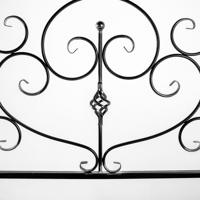 Мангал "Классика" с подставкой под казан, с крышей-навесом 120 х 210 х 40 см