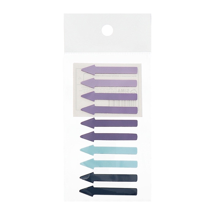 Блок-закладки с липким краем пластик Стрелки 20л х 10 цветов син/фиолет, 5 х 41мм CALLIGRATA   10532 Блок-закладки с липким краем пластик Стрелки 20л х 10 цветов син/фиолет, 5 х 41мм CALLIGRATA   10532