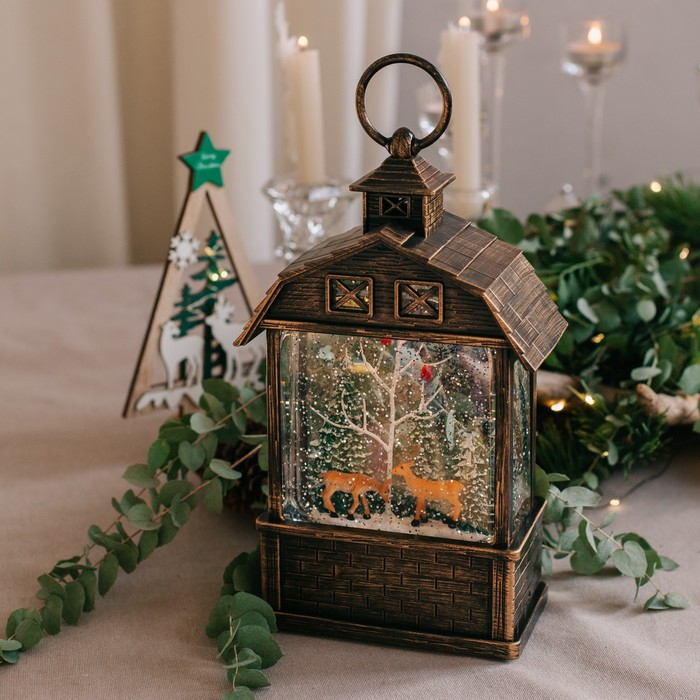 Светодиодная фигура «Олени в лесу» 14 × 24 × 8 см, пластик, батарейки ААх3 (не в комплекте), USB, свечение тёплое белое Светодиодная фигура «Олени в лесу» 14 × 24 × 8 см, пластик, батарейки ААх3 (не в комплекте), USB, свечение тёплое белое