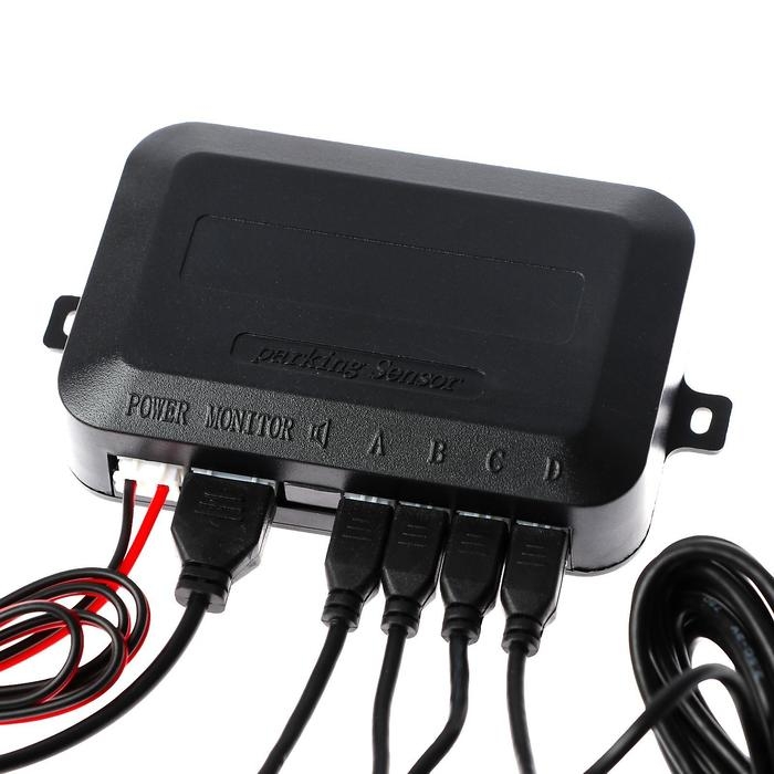 Парковочная система, 4 датчика, LED-экран, 12 В, датчик серый Парковочная система, 4 датчика, LED-экран, 12 В, датчик серый