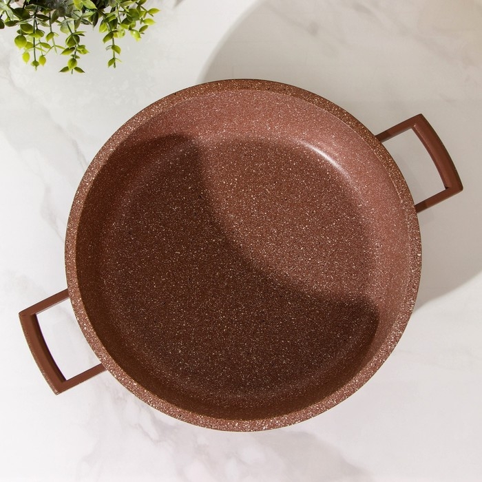 Жаровня Доляна «Брауни», d=28 см, стеклянная крышка, литые ручки, антипригарное покрытие, индукция Жаровня Доляна «Брауни», d=28 см, стеклянная крышка, литые ручки, антипригарное покрытие, индукция