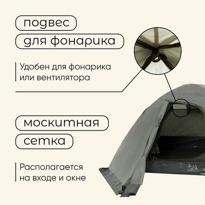 Палатка туристическая, треккинговая maclay VALDAI 3, 3-местная, с тамбуром Палатка туристическая, треккинговая maclay VALDAI 3, 3-местная, с тамбуром