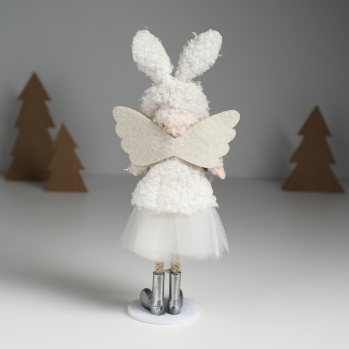 Кукла интерьерная  Кукла интерьерная "Ангелочек в шапке с ушками зайчика" 4х8х20 см