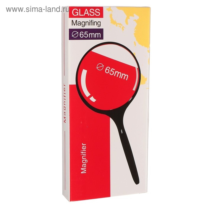 Лупа классическая, эргономичная ручка 4х, d=6,5см, Лупа классическая, эргономичная ручка 4х, d=6,5см,