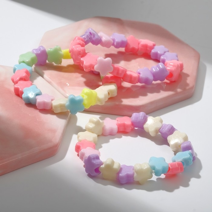 Браслет детский «Выбражулька» цветы, цвет МИКС Браслет детский «Выбражулька» цветы, цвет МИКС