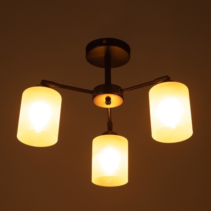 Люстра Люстра "Исла" 3х60Вт Е27 Коричневый 48х48х22см