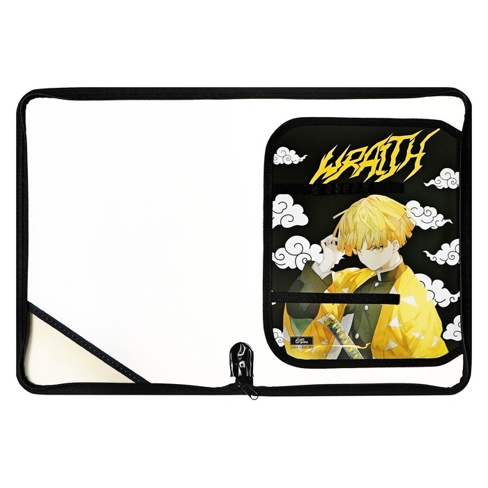 Папка для труда А4, 325 х 230 х 25 мм, молния вокруг, откидная планка, пластиковая, ПТР-1, Calligrata  Папка для труда А4, 325 х 230 х 25 мм, молния вокруг, откидная планка, пластиковая, ПТР-1, Calligrata "Аниме клинок"