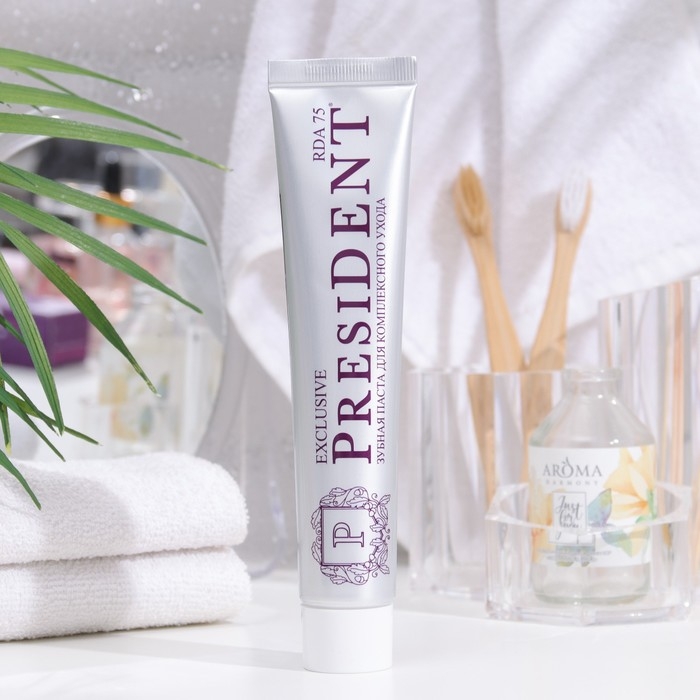 Зубная паста President Exclusive, 75 RDA, 75 мл Зубная паста President Exclusive, 75 RDA, 75 мл