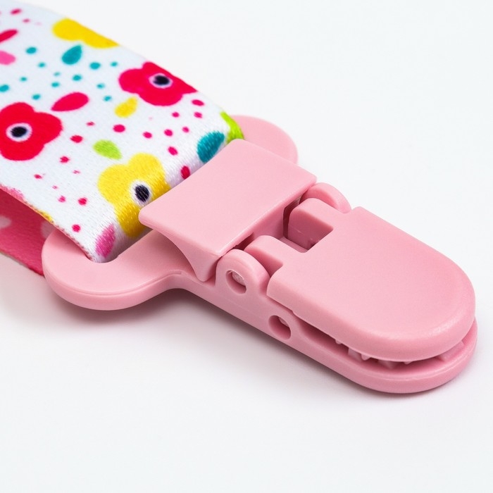 Держатель для соски - пустышки «Цветы», на ленте Держатель для соски - пустышки «Цветы», на ленте