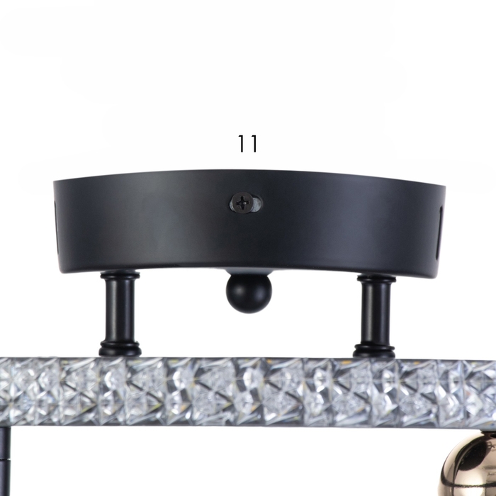 Люстра Люстра "Акрополь" 35Вт LED черный, золото 2700-6400k 30х30х15см