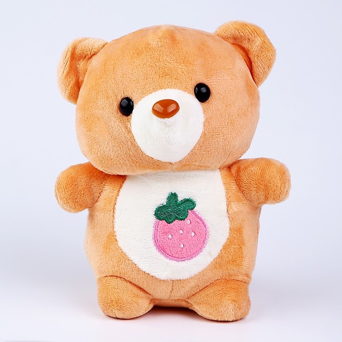 Мягкая игрушка «Мишка», с ягодкой, 20 см Мягкая игрушка «Мишка», с ягодкой, 20 см