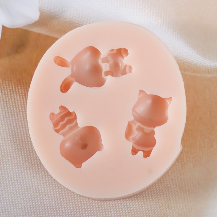 Молд силиконовый Молд силиконовый "Животные" 2,7х1,5х1; 2,5х1,7х1; 2,8х1,7х1 см