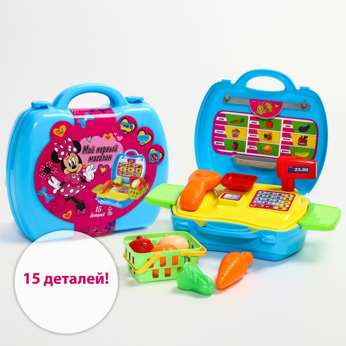 Касса в чемодане «Мой первый магазин», Минни Маус Касса в чемодане «Мой первый магазин», Минни Маус
