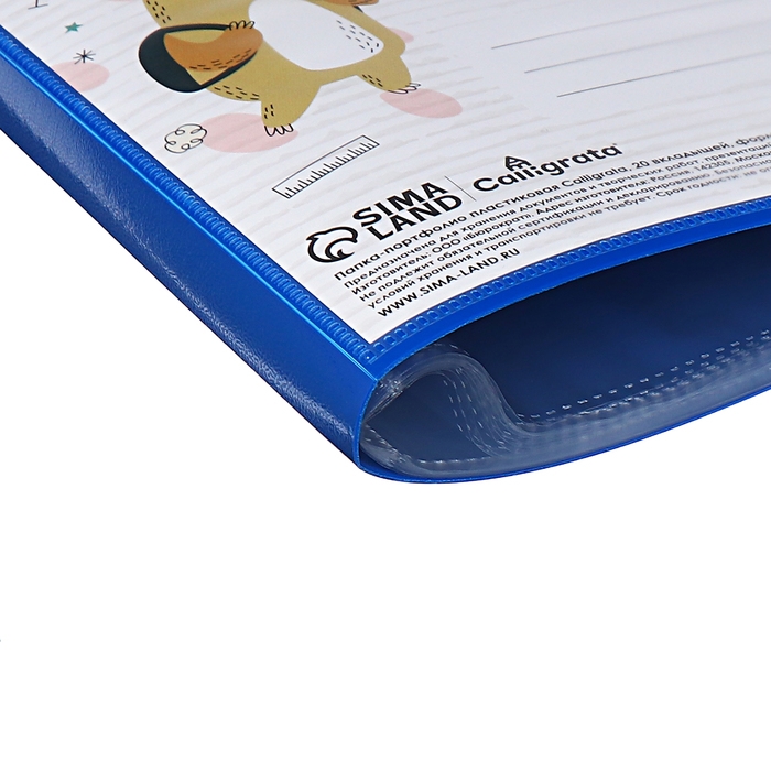 Папка-портфолио пластиковая А4, Calligrata  Папка-портфолио пластиковая А4, Calligrata "Команда", 20 файлов