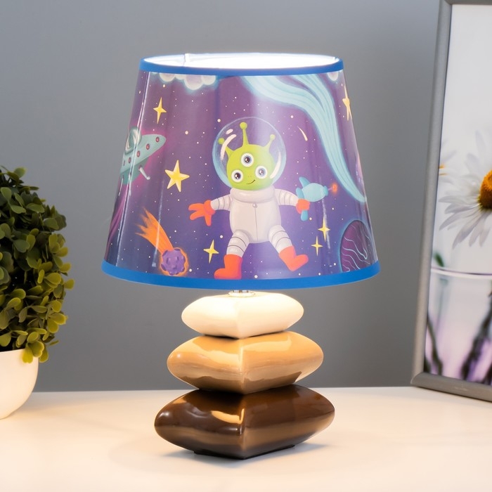 Настольная лампа  Настольная лампа "Инопланетяне" Е14 15Вт 20х20х28 см RISALUX