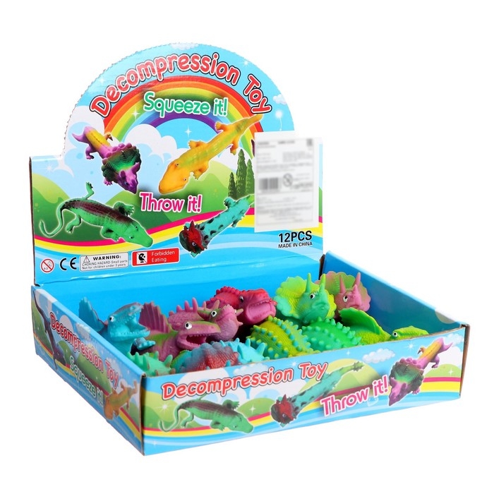 Мялка «Динозавр», цвета МИКС Мялка «Динозавр», цвета МИКС