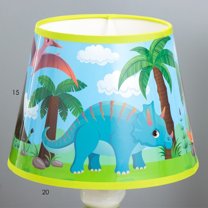 Настольная лампа  Настольная лампа "Динозавры" Е14 15Вт зеленый 20х20х30 см RISALUX