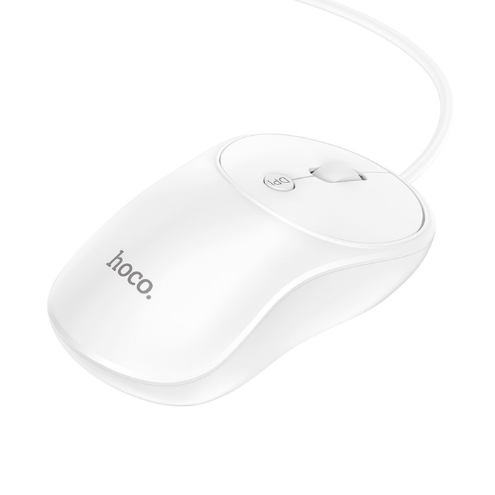 Мышь Hoco GM13, проводная, оптическая, 1000-1600 dpi, 1.5 м, белая Мышь Hoco GM13, проводная, оптическая, 1000-1600 dpi, 1.5 м, белая