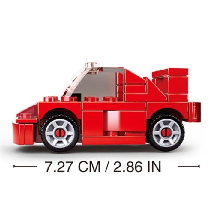 Конструктор &laquo;Тачки&raquo;, 44 детали, цвет красный