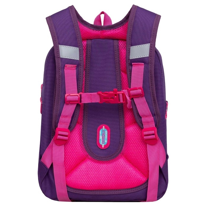 Ранец каркасный, 36 х 29 х 18 см, Grizzly, фиолетовый Ранец каркасный, 36 х 29 х 18 см, Grizzly, фиолетовый