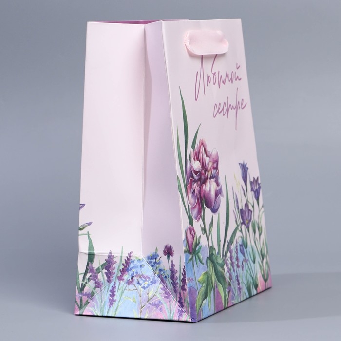 Пакет подарочный ламинированный вертикальный, упаковка, «Любимой сестре», MS 18 х 23 х 10 см Пакет подарочный ламинированный вертикальный, упаковка, «Любимой сестре», MS 18 х 23 х 10 см