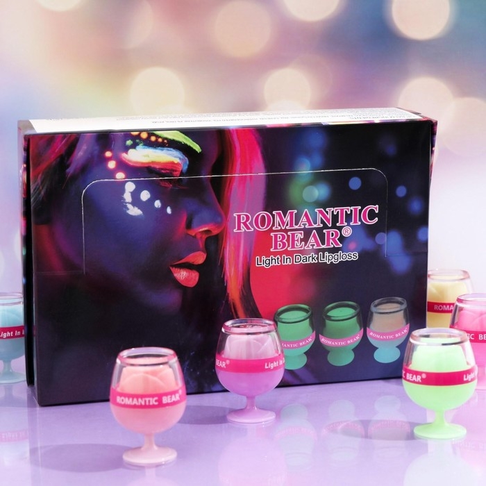 Бальзам для губ «Бокал», микс цветов и ароматов, светящийся в темноте Бальзам для губ «Бокал», микс цветов и ароматов, светящийся в темноте