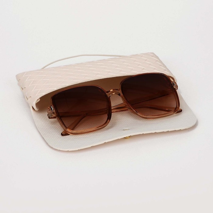 Чехол для очков на резинке, длина 16,8 см, цвет бежевый Чехол для очков на резинке, длина 16,8 см, цвет бежевый