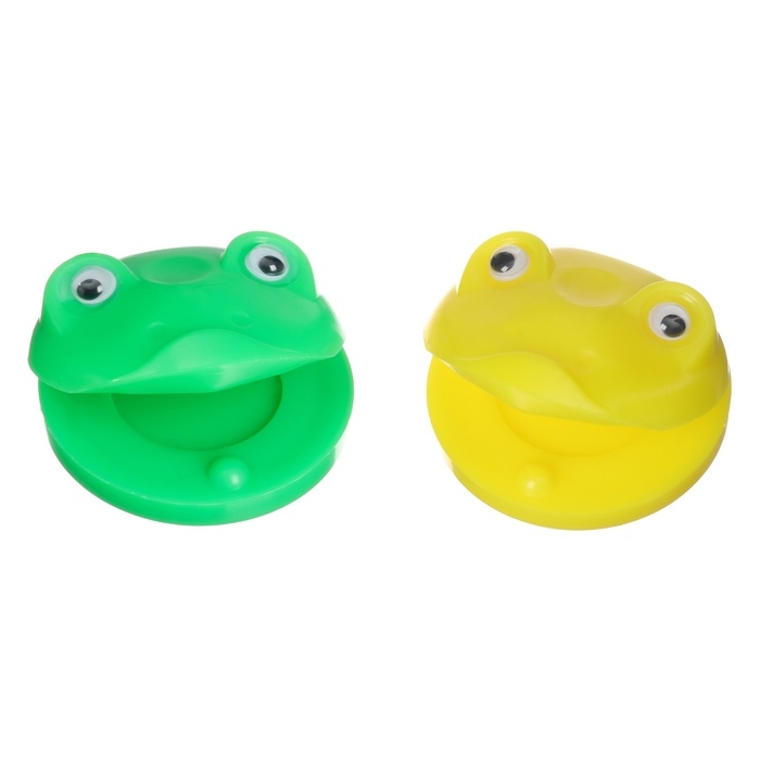 Кастаньеты «Лягушата», 2 шт., музыкальный инструмент, цвет МИКС, Крошка Я